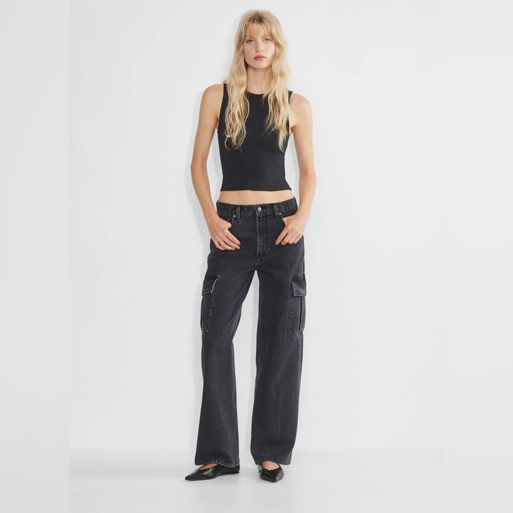 Aritzia Denim Forum The Farrah Hi-rise Cargo Jean Size 24